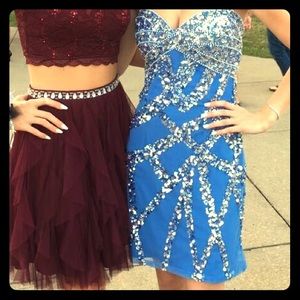 Homecoming short blue dress